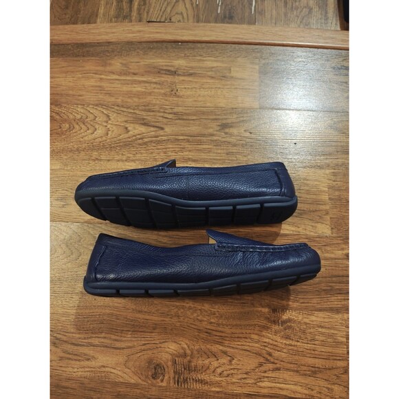 Coach Marley Driver Loafer Womens 9.5B Navy Blue Pebble Leather Slip On Classic - Picture 5 of 8